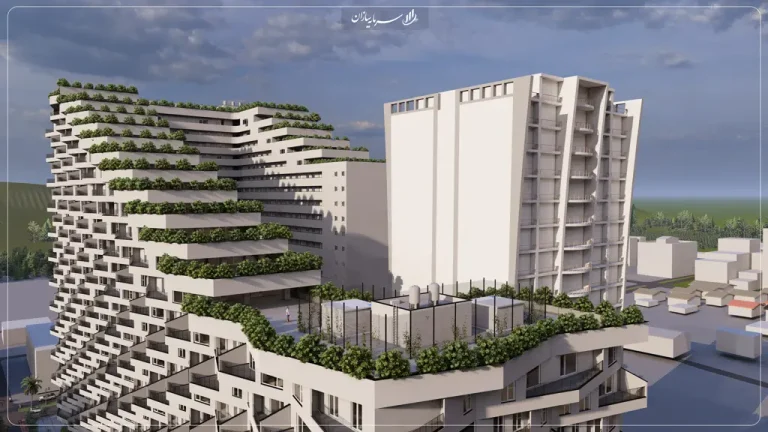 نمای سه بعدی از ضلع جنوب برج ساحلی فورسیزن