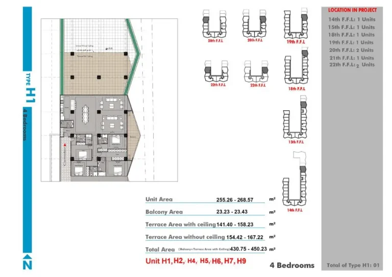 H1 پلان های 431 الی 451 متری
