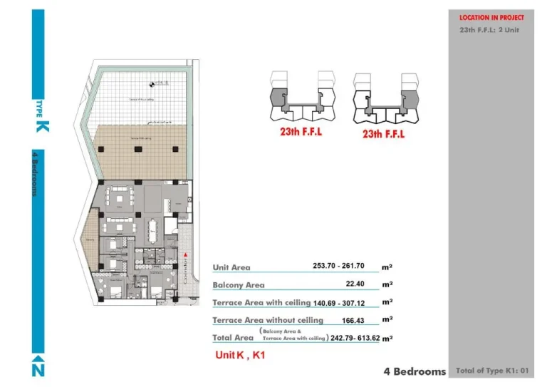 K پلان های 243 الی 614 متری